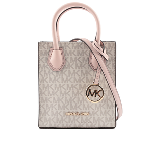 Michael Kors Mercer 塗層帆布手提/斜背二用迷你琴譜包/粉色
