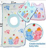 [Kaimei Cotton] Random Excellence MIT Taiwan-made Skin-friendly Cotton Soft Pure Cotton Absorbent Children's Bib Zoo Style, , large