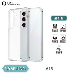[O-ONE] MIL-STD II CrystalShield Case for Samsung A15 Dual-Material Design · Enhanced Drop Protection · Shock-Resistant