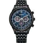 CITIZEN 星辰 亞洲限定 情人節推薦款 光動能計時手錶-黑X冰川藍 CA4418-82L, , large