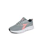 DIADORA迪亞多那 時尚運動女鞋 女運動鞋 慢跑鞋 吸震 回彈 厚底 輕量 透氣 減壓 彈力 棉鞋墊 止滑 黑 灰, , large