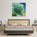 【御畫房】紫丁香花叢 國家一級畫師手繪油畫80×80cm(VF-173), , large