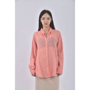 (2XL) opening韓牌落肩寬鬆粉色襯衫上衣二手衣
