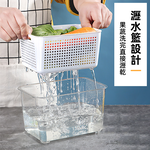 【上手家居】瀝水保鮮盒 白色4.5L(密封盒/水果保鮮盒/瀝水盒/冰箱保鮮盒/蔬菜保鮮盒), , large