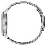 CITIZEN 星辰 光動能復古風紳士手錶-銀x黑 BM7480-81E, , large
