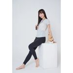 YOGA FLOW Burn Out T shirt - 極簡圓領燒花罩衫 - 銀河灰 Misty Grey, , large