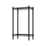 【KIWISH】35X20X60H 黑色二層架 收納架 展示架 鐵力士架 波浪架 架子 桌上置物架 層架 鐵架 層架, , large