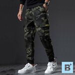 大尺碼-迷彩-束口-工作褲-白/綠/黃-0204130, , large