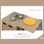 【Y HOUSE】Multi-function folding trolley, storage trolley, storage basket, shopping cart - milk tea color, 奶茶色, large