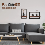 【上手家居】木框層板牆壁置物架-2套組 黑色兩套組(層板架/一字板/層板置物架/木板層架/實木層板), , large