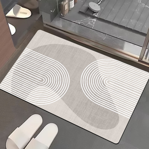 Nano suede soft diatomaceous earth water-absorbent anti-slip floor mat