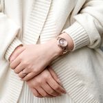 CITIZEN 星辰 XC 鈦金屬光動能電波萬年曆女錶 ES9468-51W, , large