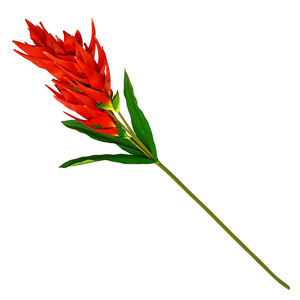 PE FLOWER W/DK.GREEN LEAVES STICK