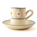 [豐名日本餐具] 咖啡杯組 手繪藍圈黃菱葉 M-STYLE / C00CS1-34, , large