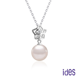[ides愛蒂思]日本設計AKOYA經典系列天然珍珠項鍊7-8mm/心花開