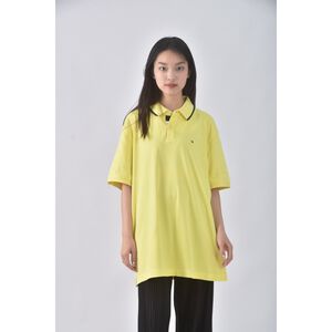 (XL) tommy hilfiger質感棉質純棉黃色短袖上衣二手衣