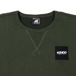 KINGO-大尺碼-男款 重磅圓領T恤-黑/墨綠-443101, , large