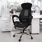 【AOTTO】透氣護腰可擱腳電腦椅(KOC-04), , large