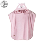 【Solo Vintage】Bathrobe Poncho Cat Pink (2-8y), , large
