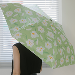 【rento】UV Protection Automatic Umbrella with Black Coating – Lily, , large