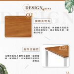 【Hampton 漢汀堡】萊特實木書桌柚木色-100cm-白腳, , large