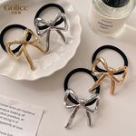 【Gulicc 】古莉可 髮圈 簡約蝴蝶結 氣質甜心髮圈, , large