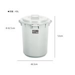 【this-this】日本TONBO｜圓桶型多功能收納垃圾桶45L, , large