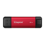 【Kingston】Dual Portable 2TB Solid-State Drive USB-A/C USB 3.2 Gen 2 隨身碟 讀取速度 1,050MB/s, , large