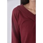 (S) visv領紅色長袖上衣二手衣, , large