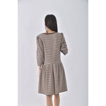 (S) 條紋棕色洋裝二手衣, , large