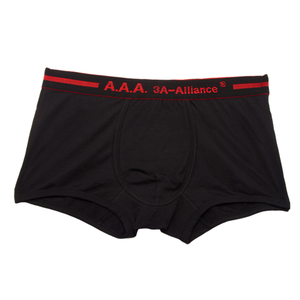 ﹝ 3A-Alliance ﹞經典素色U型四角褲/M號/黑色
