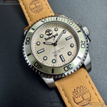 [星晴錶業]新品牌手錶,40mm,TL57198米白色錶面銅金色錶殼咖啡色真皮皮革錶帶款, , large