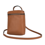 LONGCHAMP Le Pliage Xtra XS 小牛皮拉鍊迷你手提/斜背二用包/白蘭地酒色, , large