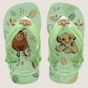 『現貨秒出』[巴拉娜巴西人字拖專賣店]中壢實體店面Havaianas童鞋 夾腳拖/人字拖鞋BABY DISNEY CLASSIC綠 獅子王 迪士尼