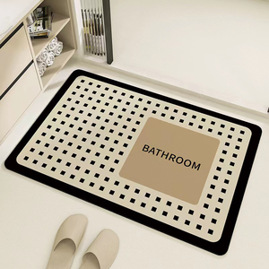 Soft diatomaceous earth water-absorbing non-slip floor mat with color printing