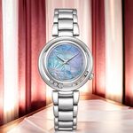 CITIZEN 星辰 L系列 鑽石花朵光動能女錶 EM1110-81N, , large