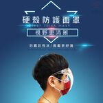 GS MALL 耳掛式透明硬殼面罩 防噴沫面罩 防霧面罩 防護面罩 面罩 照護面罩 防口水面罩 透明面罩, , large