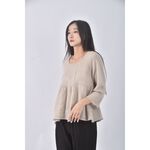 (M) betty s質感羊毛杏色長袖上衣二手衣, , large