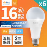 DanceLight 6 Upgrade 9th Generation 16W LED Bulb E27 Full Voltage Natural Light, , large