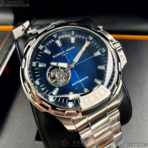 [星晴錶業]GiorgioFedon1919手錶,46mm,GF00085寶藍色錶面銀錶殼銀色精鋼錶帶款