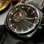 [星晴錶業]GiorgioFedon1919手錶,42mm,GF00088黑色錶面黑錶殼深黑色真皮皮革錶帶款, , large