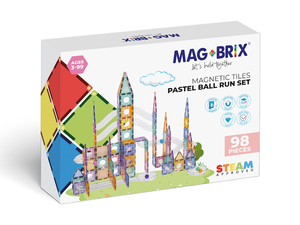 [好研所]MAGBLOX® －MAGBRIX® 積木球道組 - 粉彩 (98 pcs)