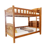 Bugatti bookshelf solid wood bunk bed frame 3-piece set (bunk bed + hard thin mat 3.5 feet x 2), , large