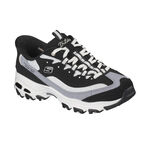 Kixpress-Skechers D'lites 女 運動休閒鞋 老爹鞋 寬楦 舒適 穿搭 黑 白 [150537WBKNT], , large