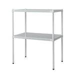 【Y HOUSE】75x45x75cm perforated board two-layer shelf perforated board shelf iron rack - paint white, , large