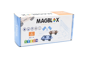 [好研所]MAGBLOX® 美學磁力片磁力車車 夏日 (2pcs) (杏桃橘/湖水藍)