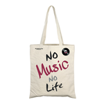 No music no life - Canvas bag + music badge (Shopping Bag), , large