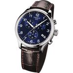 TISSOT天梭 韻馳系列 Chrono XL計時手錶-藍x咖啡/45mm  T1166171604700, , large