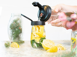 Ball® 32oz/950ml 寬口梅森罐飲料隨行杯-黑色 reCAP Mason Jars Lid POUR cap 全新升級防漏/飲料隨行杯/提把蓋/飲料蓋/冷水壺, , large