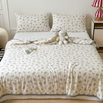 【Betrise】Small purple flowers | Lazy soft Q knitted cotton antibacterial soy fiber air-conditioning quilt/cooling quilt (150x200cm), , large